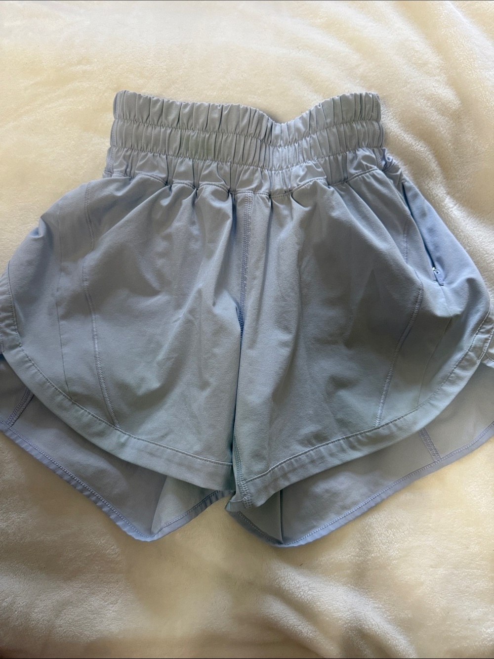 lululemon athletica Light Blue High-Waist Athletic Shorts